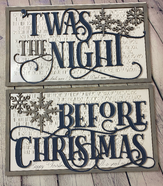 T'was the Night Before Christmas Poem: Laser Cut Wood Wall Decor