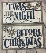 Load image into Gallery viewer, T&#39;was the Night Before Christmas Poem: Laser Cut Wood Wall Decor