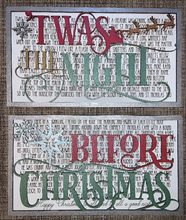 Load image into Gallery viewer, T&#39;was the Night Before Christmas Poem: Laser Cut Wood Wall Decor