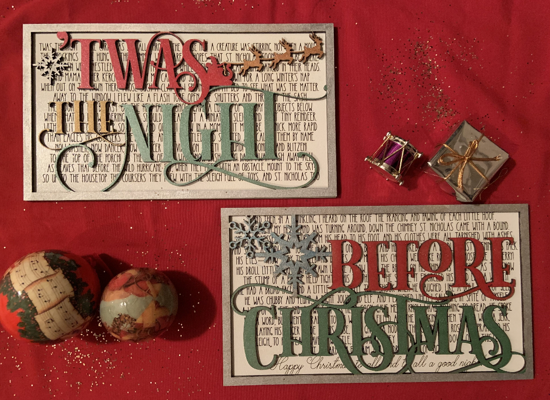 T'was the Night Before Christmas Poem: Laser Cut Wood Wall Decor