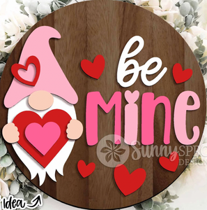 Be Mine Gnome Valentine Door Hanger