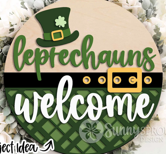 Leprechauns Welcome Door Hanger