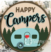 Load image into Gallery viewer, Happy Campers Door Hanger