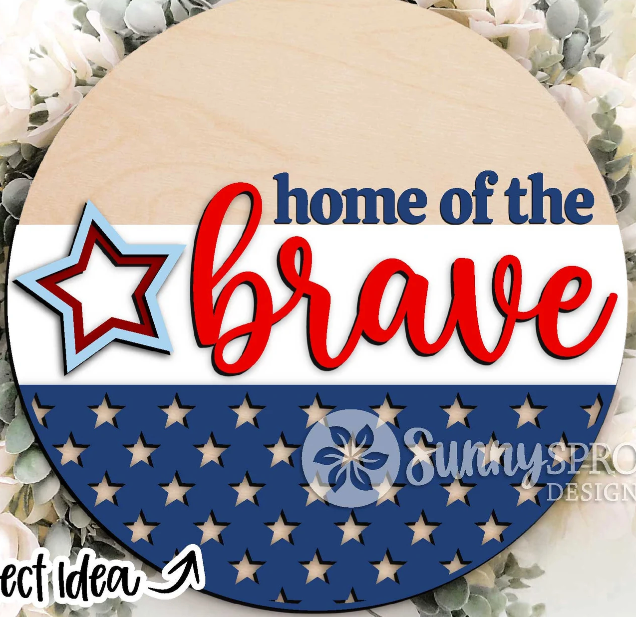 Home of the Brave Door Hanger