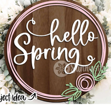 Load image into Gallery viewer, Hello Spring Wreath Door Hanger