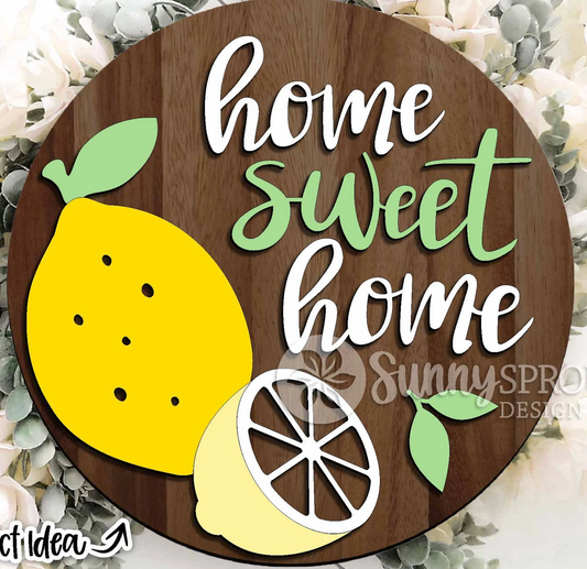 Home Sweet Home Lemons Door Hanger