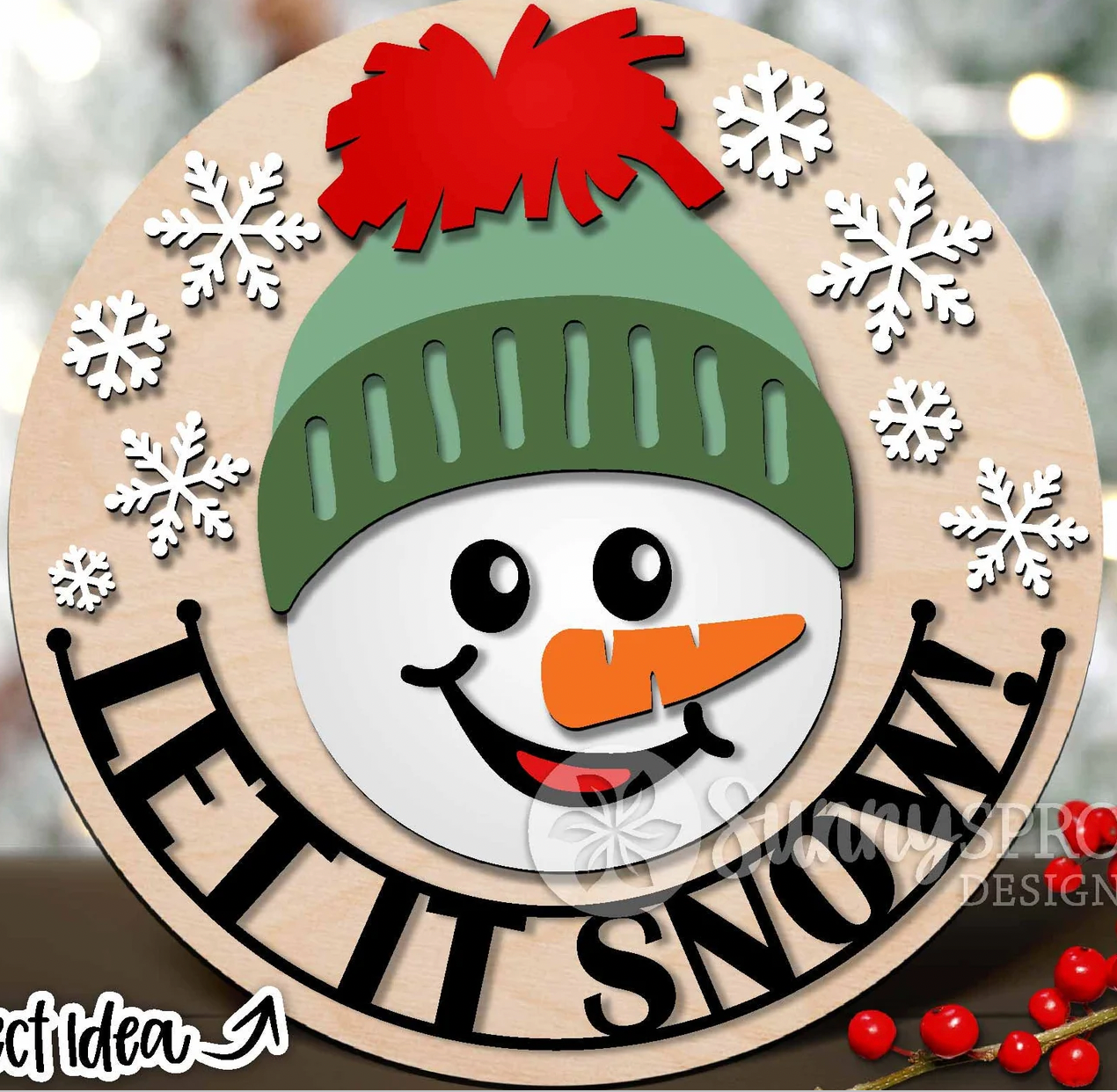 Let it Snowman Door Hanger
