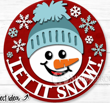 Load image into Gallery viewer, Let it Snowman Door Hanger