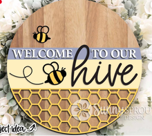 Load image into Gallery viewer, Welcome to our Hive Door Hanger