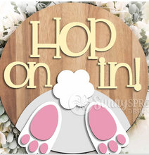 Load image into Gallery viewer, Hop on In Easter Bunny  Door Hanger
