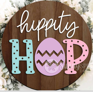 Hippity Hop Easter Door Hanger