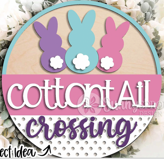 Cottontail Crossing Easter Door Hanger