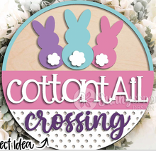 Load image into Gallery viewer, Cottontail Crossing Easter Door Hanger