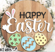 Load image into Gallery viewer, Happy Easter Door Hanger with Eggs