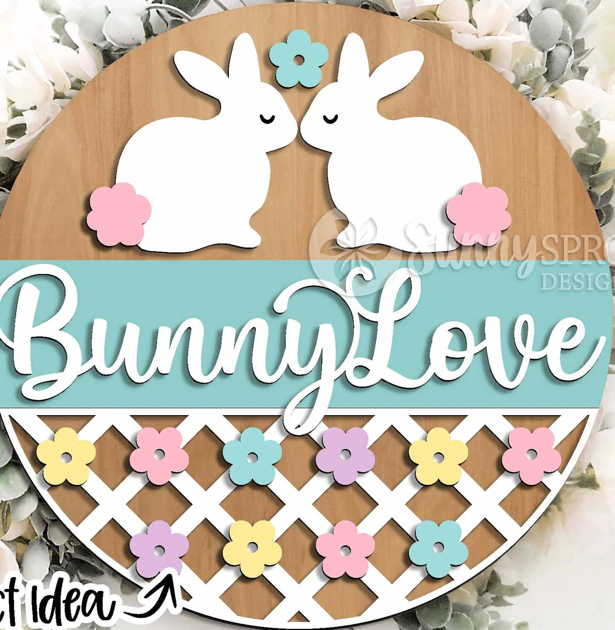 Bunny Love Easter Door Hanger