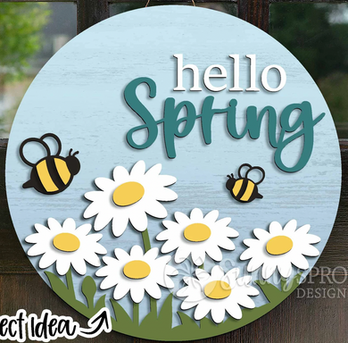Hello Spring Bees & Daisies