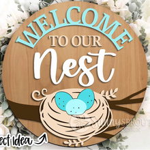 Load image into Gallery viewer, Welcome to our Nest Door Hanger