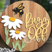 Load image into Gallery viewer, Buzz Off Bee Door Hanger