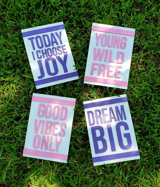 Set of 4 Inspire Teen Kids SVG DIY Kit Laser Ready File GLOWFORGE