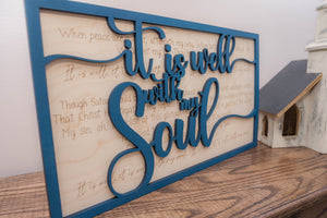It is well with my Soul: Laser Cut Wood Wall Decor