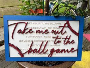 Take Me Out to the Ball Game SVG Glowforge Ready Laser File