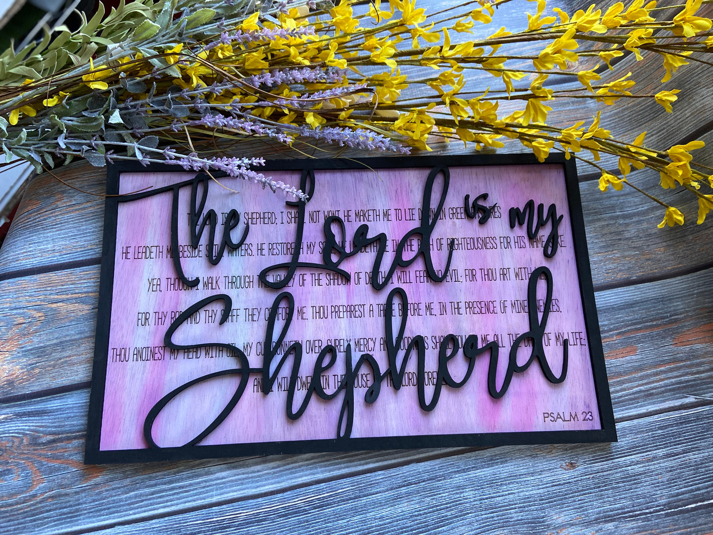 Layered Scripture: The Lord is My Shepherd SVG Laser Ready File Psalm 23 LARGE