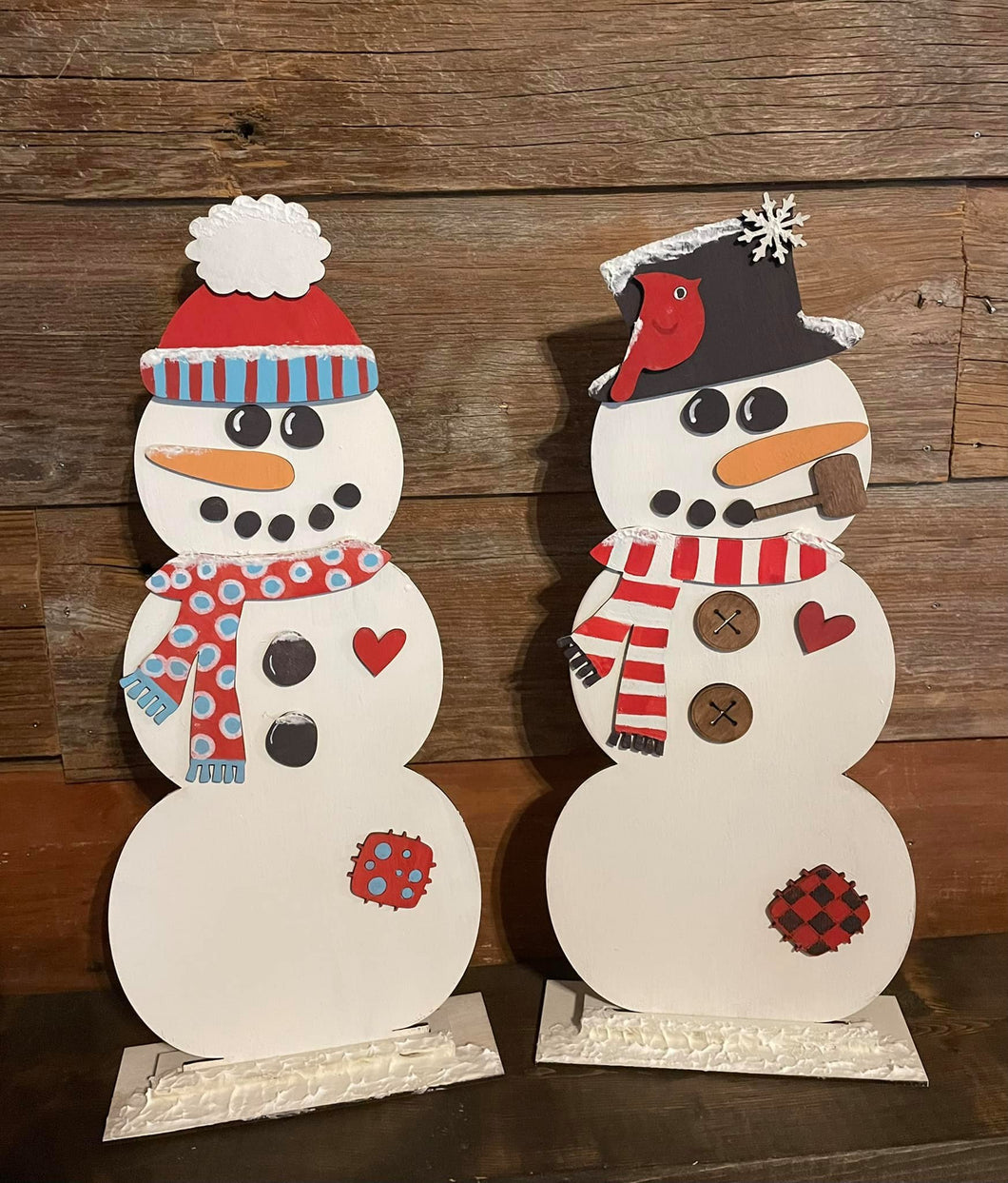 Standing Snowman Set of Two 18