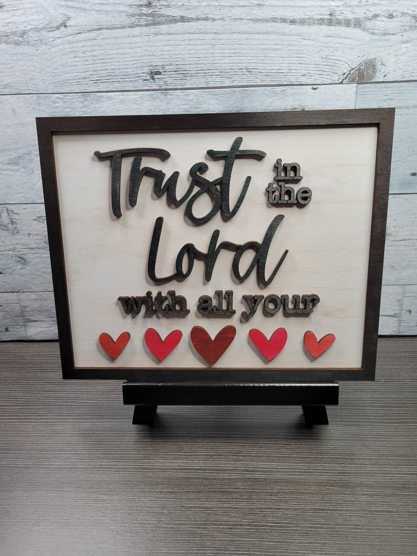 Trust in the Lord with All your Heart SVG Laser Ready File Glowforge