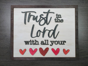 Trust in the Lord with All your Heart SVG Laser Ready File Glowforge