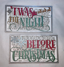 Load image into Gallery viewer, &#39;Twas the NIght Before Christmas POEM Layered SIgn SVG Glowforge Laser Ready FIle