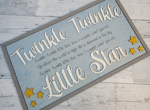 Twinkle Twinkle Little Star Layered SVG Laser Ready File Glowforge