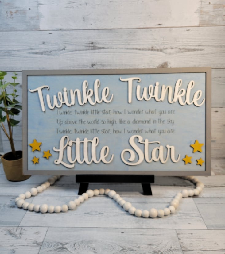 Twinkle Twinkle Little Star Layered SVG Laser Ready File Glowforge ...