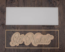 Load image into Gallery viewer, Set of 4 Rectangle Layered Bathroom Signs SVG FILE Laser ready GLOWFORGE