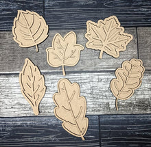Load image into Gallery viewer, Fall Leaves Set of 6 Autumn Decor SVG Laser Ready File Tiered Tray Home Decor