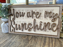 Load image into Gallery viewer, Layered Songs: You are My Sunshine SVG Laser File Glowforge