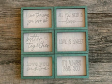 Load image into Gallery viewer, Valentine Rectangular Farmhouse Minis Set of 6 SVG Laser Ready File