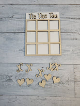 Load image into Gallery viewer, Valentine Tic Tac Toe Game DIY Kit for Kids SVG Laser Ready File