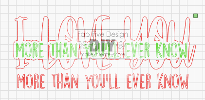 Layered Words: I Love You More Than You'll Ever Know: SVG FILE LASER GLOWFORGE