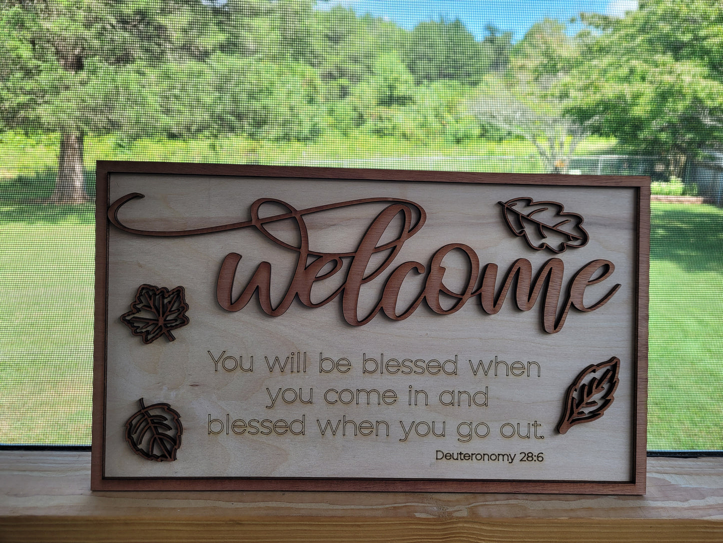Welcome Deuteronomy Blessed When You Come In SVG Laser Ready File