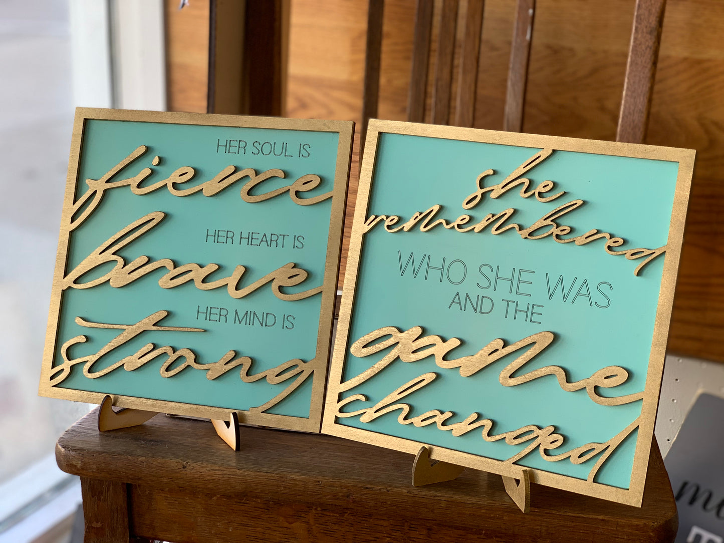 Set of Two Strong Women Signs: Fierce & Game Changed