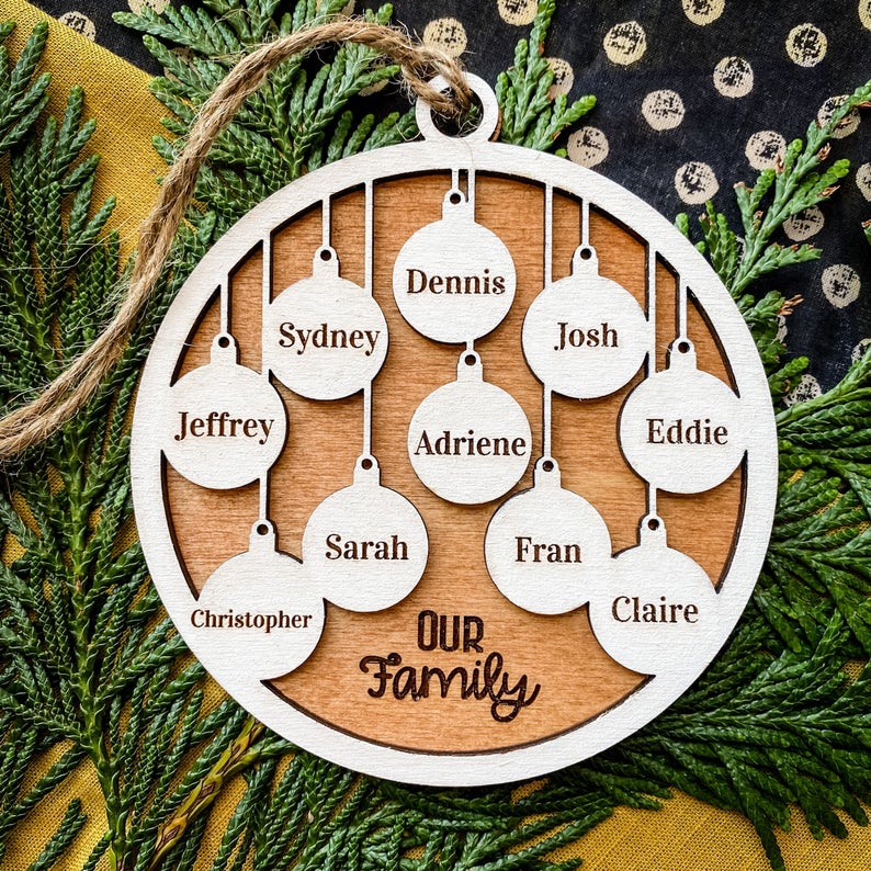 Personalized Family Ornament – Fab Five Design